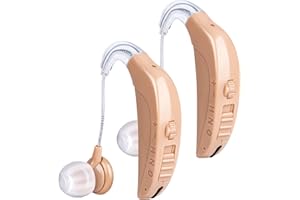 CIS Hearing Aids for Seniors Rechargeable with Noise Cancelling, Hearing Amplifier for Severe Hearing Loss, Behind-The-Ear OTC Hearing Aid, 40H of Continuous Use,Volume Control-1 Pair