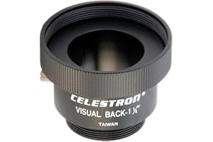 Celestron 93653-A 1.25-Inch Visual Back Metal Adapter (Black)