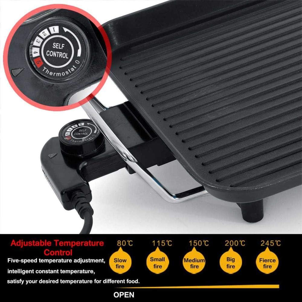 review XTBB Outdoor Barbecue 2000W Electric BBQ Grill Teppanyaki Table Top Non-Stick Griddle M
