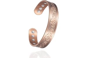 EnerMagiX Copper Bracelet for Men, 99% Pure Copper Adjustable Magnetic Bracelet, Fashion Jewelry Present (2050)