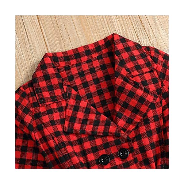 Little Baby Girl Black and White Dress Buffalo Plaid Tutu Skirt Party Princess Formal Outfit Clothes - Image 5