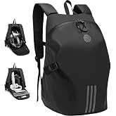 EHERDM Large Capacity Motorbike Helmet Backpack with Multiple Compartments Waterproof Riding Helmet Storage Backpack for Men Women