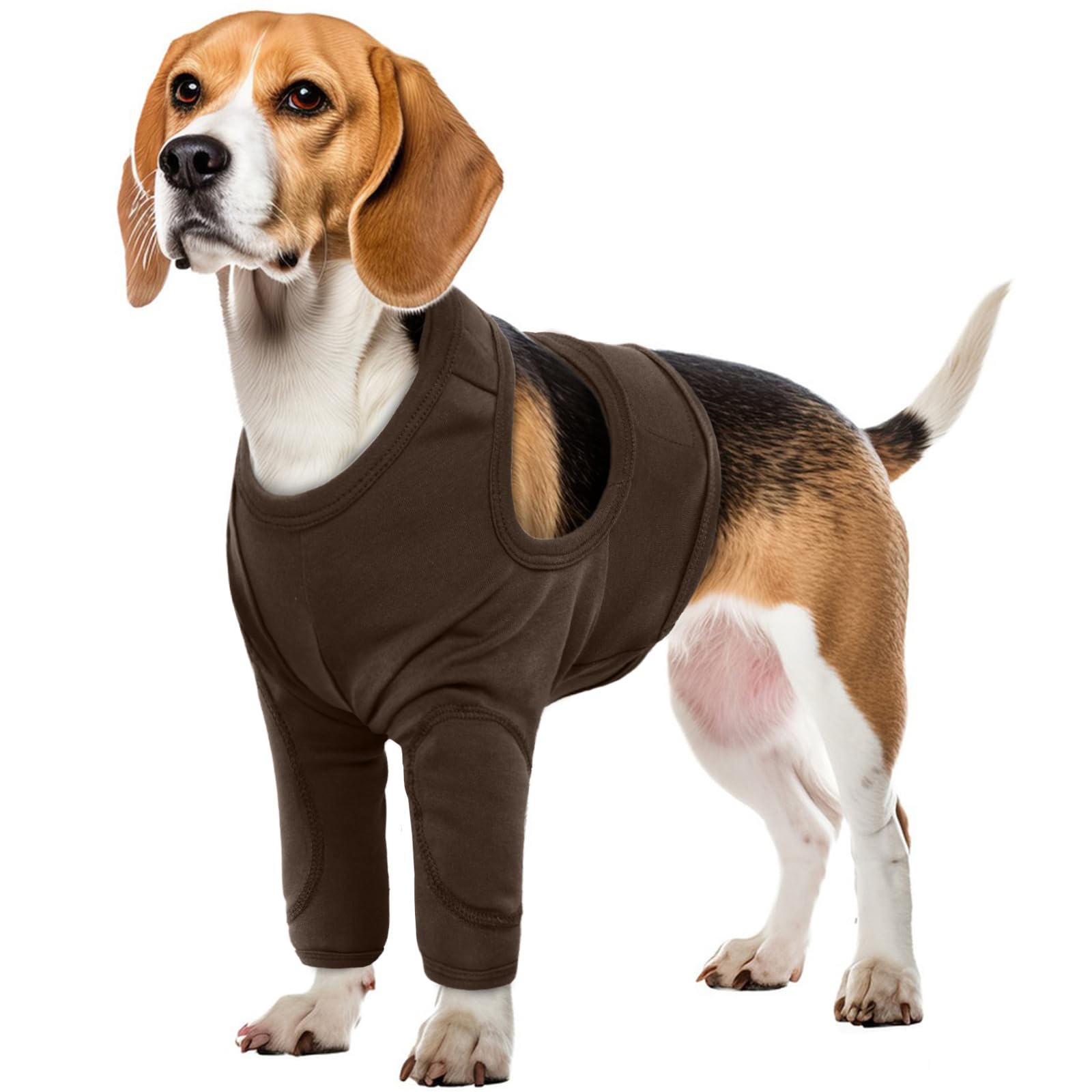 Dog Body Suit after Surgery, Dog Surgical Suit Medical Pet Shirts Surgery Recovery Sleeves to Stop Licking Wound(Brown, XL)