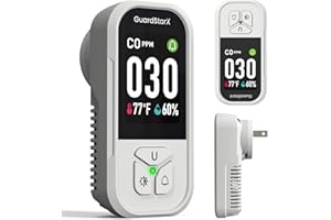 X-100D 3-in-1 Carbon Monoxide Detectors Plug in, 180°Rotating Display, Portable Carbon Monoxide Detector for Travel, CO Detec