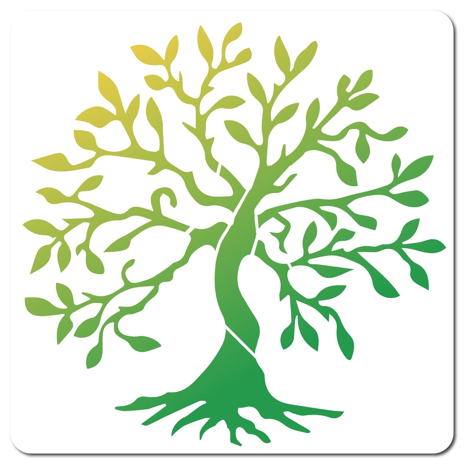 GORGECRAFT 2Pcs Tree of Life Stencil Template 11.8x11.8 Inch Large Reusable Logo Sign Home DIY Arts Crafts for Painting on Wood Wall Scrapbook Card Floor Drawing Tool Handmade Supplies