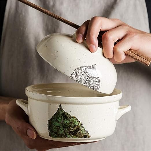 Sopa de cerámica pequeña Tallarines de fideos Tazón con tapa ...