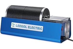 Leegol Electric Rotary Rock Tumbler - Double Drum 6LB Lapidary Polisher (Double Barrel)