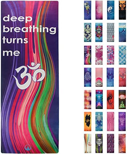 Soul Obsession Printed Yoga Mat, Prana Yoga Mat, Bikram Yoga Mat – Incredibly Comfortable Yoga Mats for Men and Women - Gorgeous Microfiber Printed Designs – Beautiful and Durable Excersize Mat