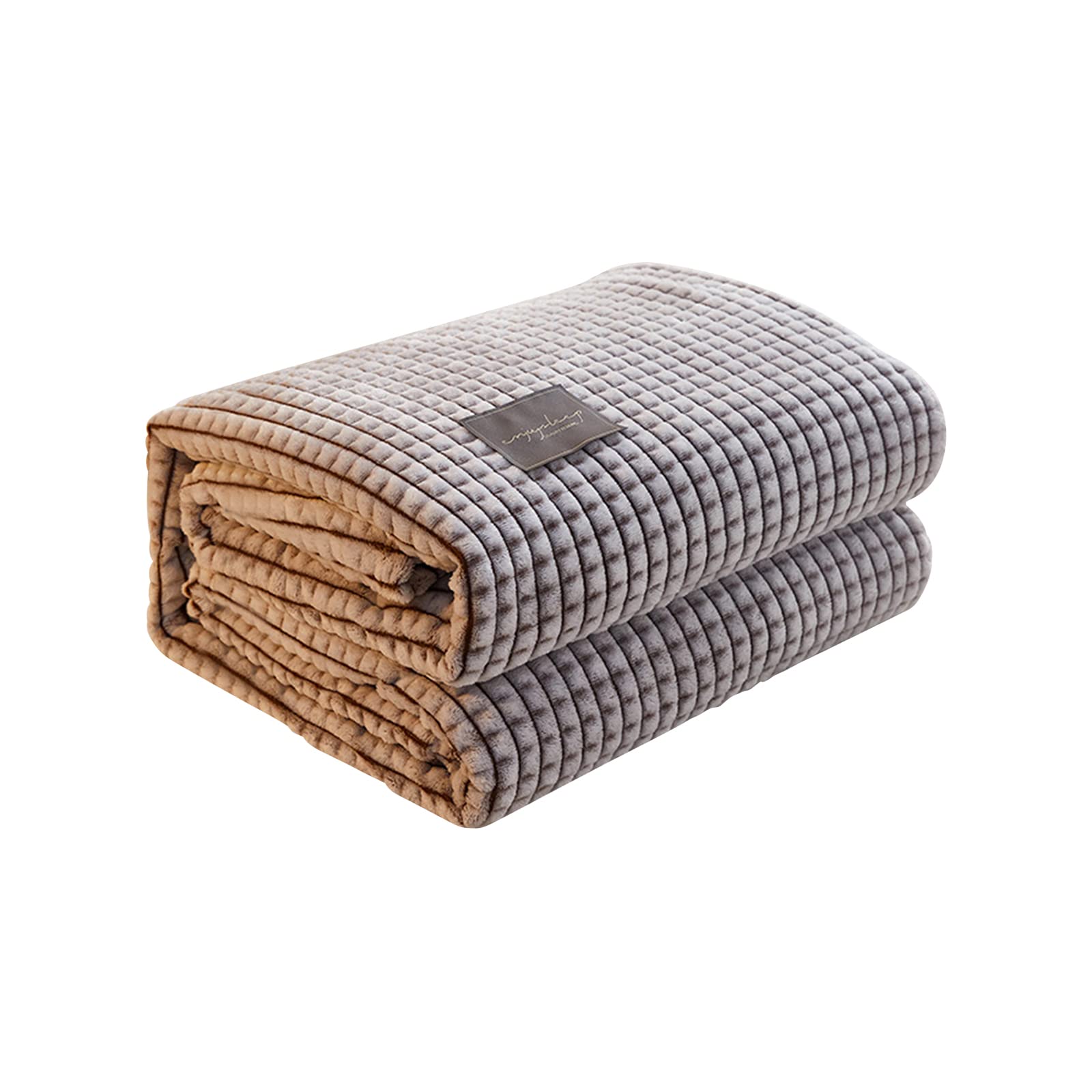 Ergocar Milk Fleece Blanket, Reversible Soft Warm Fluffy Thick Throw Blankets, Waffle Plaid Double Bed Fleece Blanket, Home Decoration Bed Blankets, For Couch, Bed, Sofa