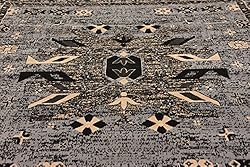 Unique Loom Taftan Collection Border Geometric