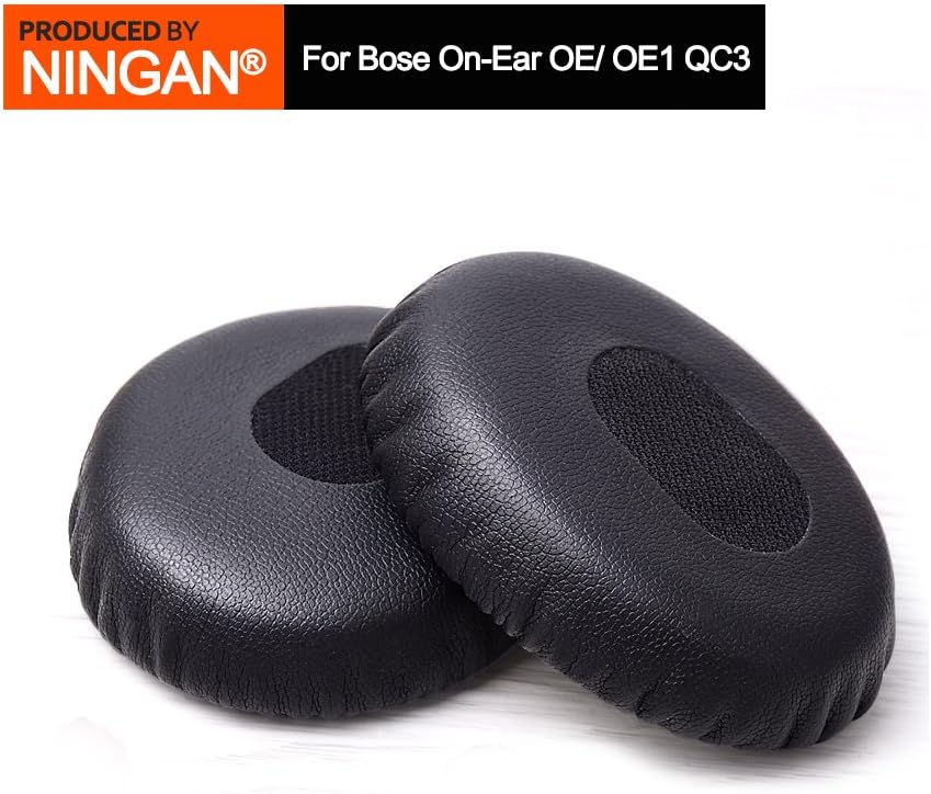 NINGAN Earpad Cushions For BOSE Headphones - Replacement Ear Cups Covers For Bose On-Ear OE / OE1 QC3 QuietComfort3 Headphones