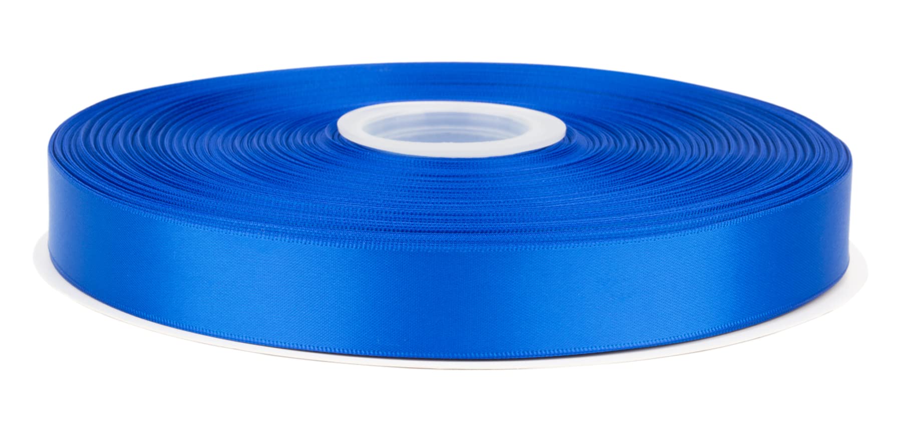 Fondersy 91 Meters Electric Blue Double Faced Satin Ribbon - 22mm Width for Wedding, Gift Wrapping, Floral Arrangement and Crafts
