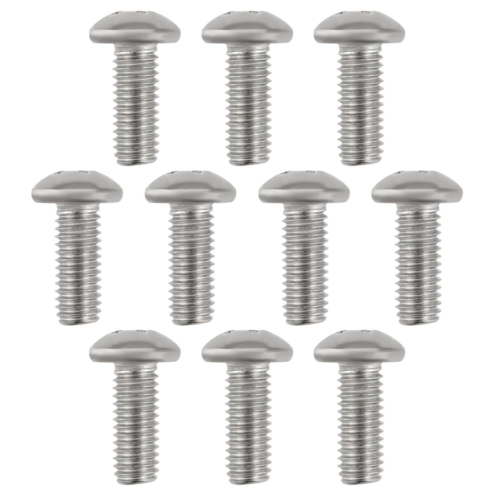 eMagTech 10Pcs Phillips Pan Head Machine Screws 3/16" UNF Thread 1/2" Length 304 Stainless Steel Pan Head Slotted Screws for Woodworking, Office Equipment, Electronics