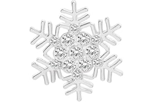 KOKOMA Christmas Brooch Pin with Rhinestone Crystal CZ Pearl Winter Snowflake Snowman Wreath Brooches Festive Decorations Ornaments Necktie Dress Accessories Jewelry for Women Girls Xmas