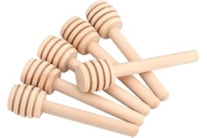 50Pcs/Set Household Wooden Portable Mini Jam Honey Dipper Jar Dispensing Collecting Stirring Rod Stick Mino Dispense Drizzle 