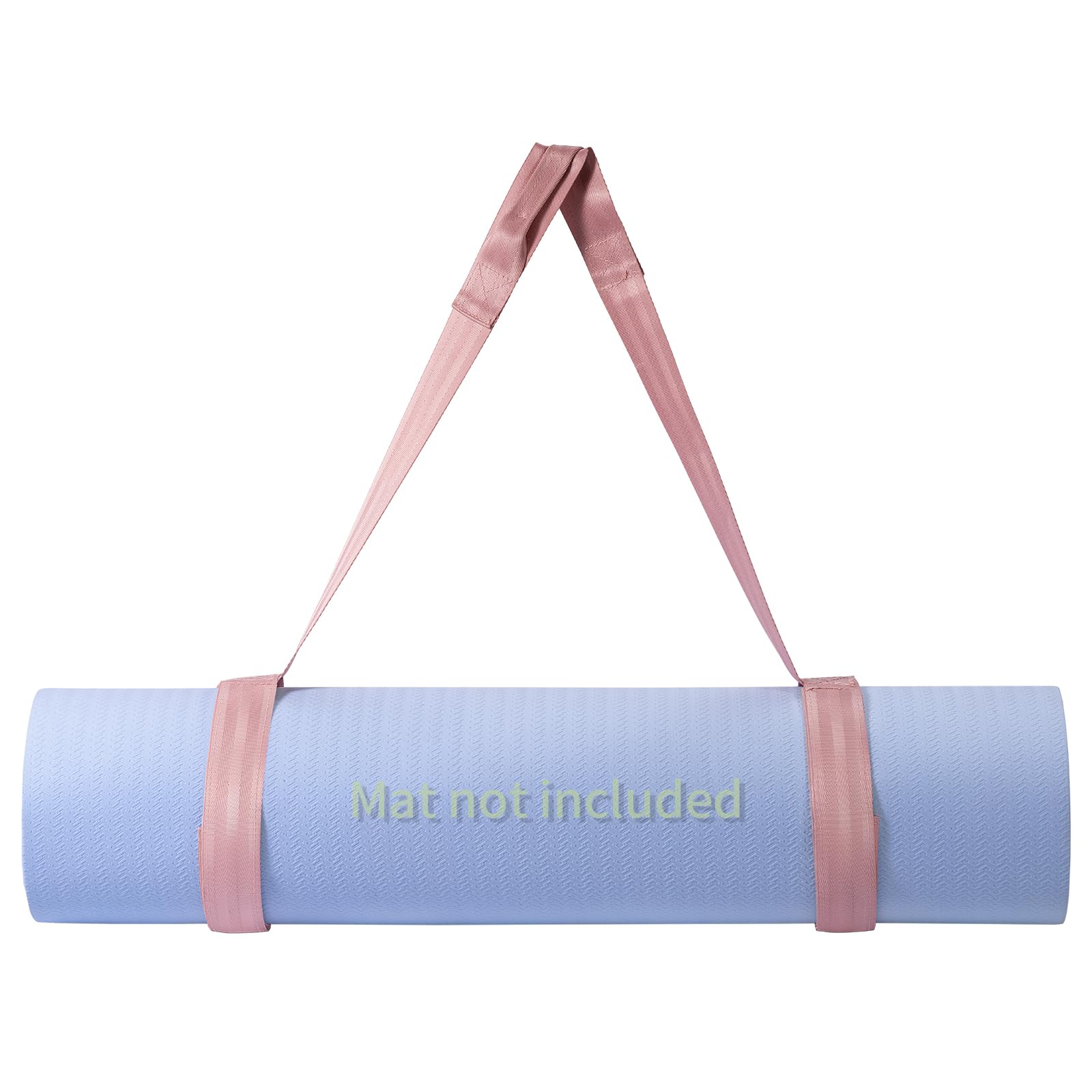 Trilancer Adjustable Yoga Mat Strap With Hook and Loop Closure, Yoga Mat Holder Carrier, for Carrying, Storing, and Organizing Yoga Mat of All Mat Sizes (Pink) - Mat Not Included