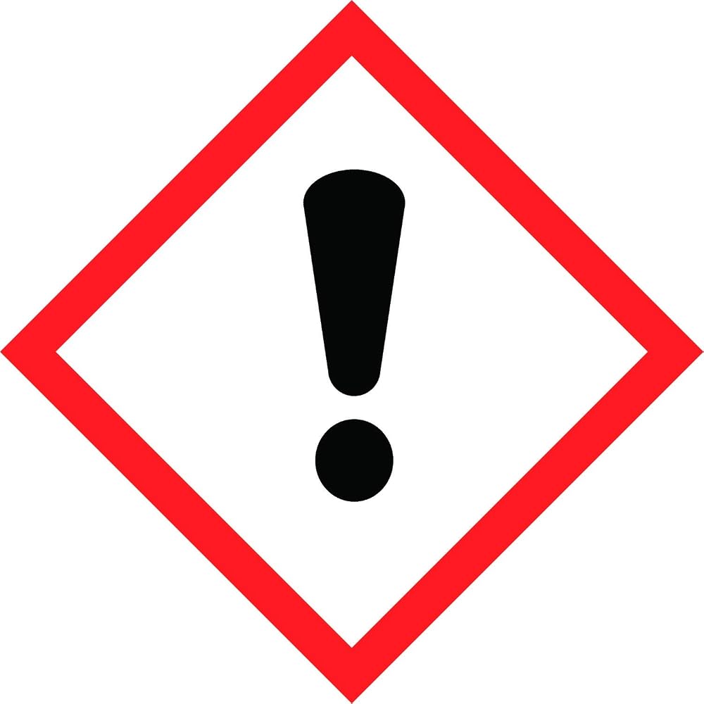 GHS 07 Exclamation Mark CLP Pictogram Labels 20x20mm Heavy Duty Plastic Adhesive