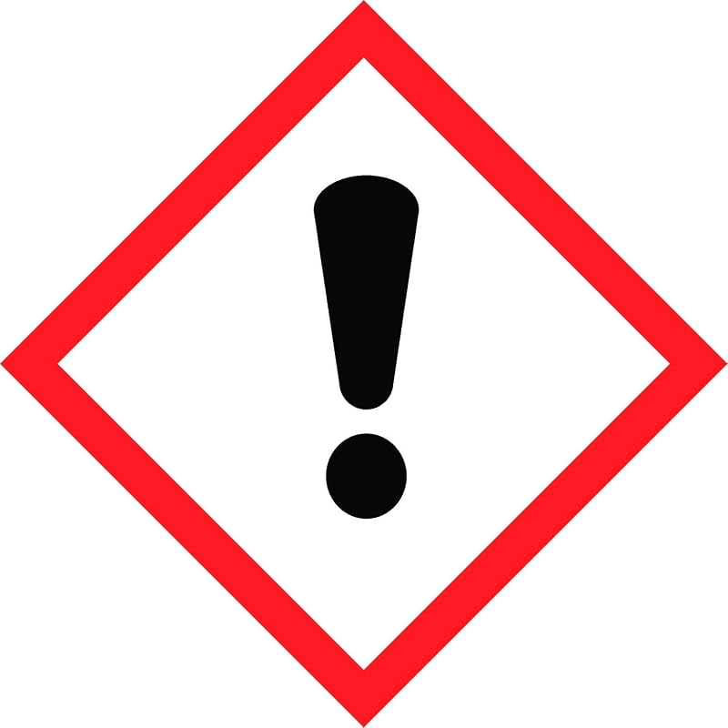 GHS 07 Exclamation Mark CLP Pictogram Labels 20x20mm Heavy Duty Plastic Adhesive