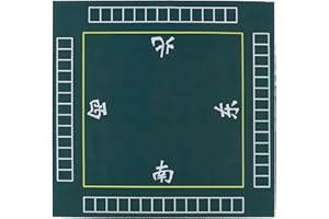 SEWCHICS Noise-Reduction Mahjong Table Mat 78x78cm Anti-Slip Thickened Green Card Game Tabletop Cover