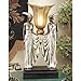 Design Toscano PD331 Art Deco Peacock Maidens Sculptural Table Lamp, 20 Inch, Bronze and Pearl Finish