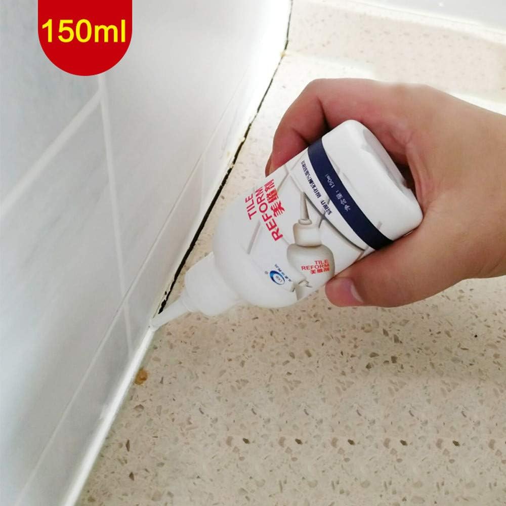 Sillor Tile Gap Refill Agent,Tile Gap Refill Agent Tile Reform Coating Mold Cleaner Tile Sealer Repair Glue (White)