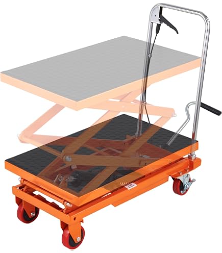 Carrello Elevatore In Alluminio PAKE PAKLT04, Portata 220 Libbre, Piano 27.5x17.75 Pollici