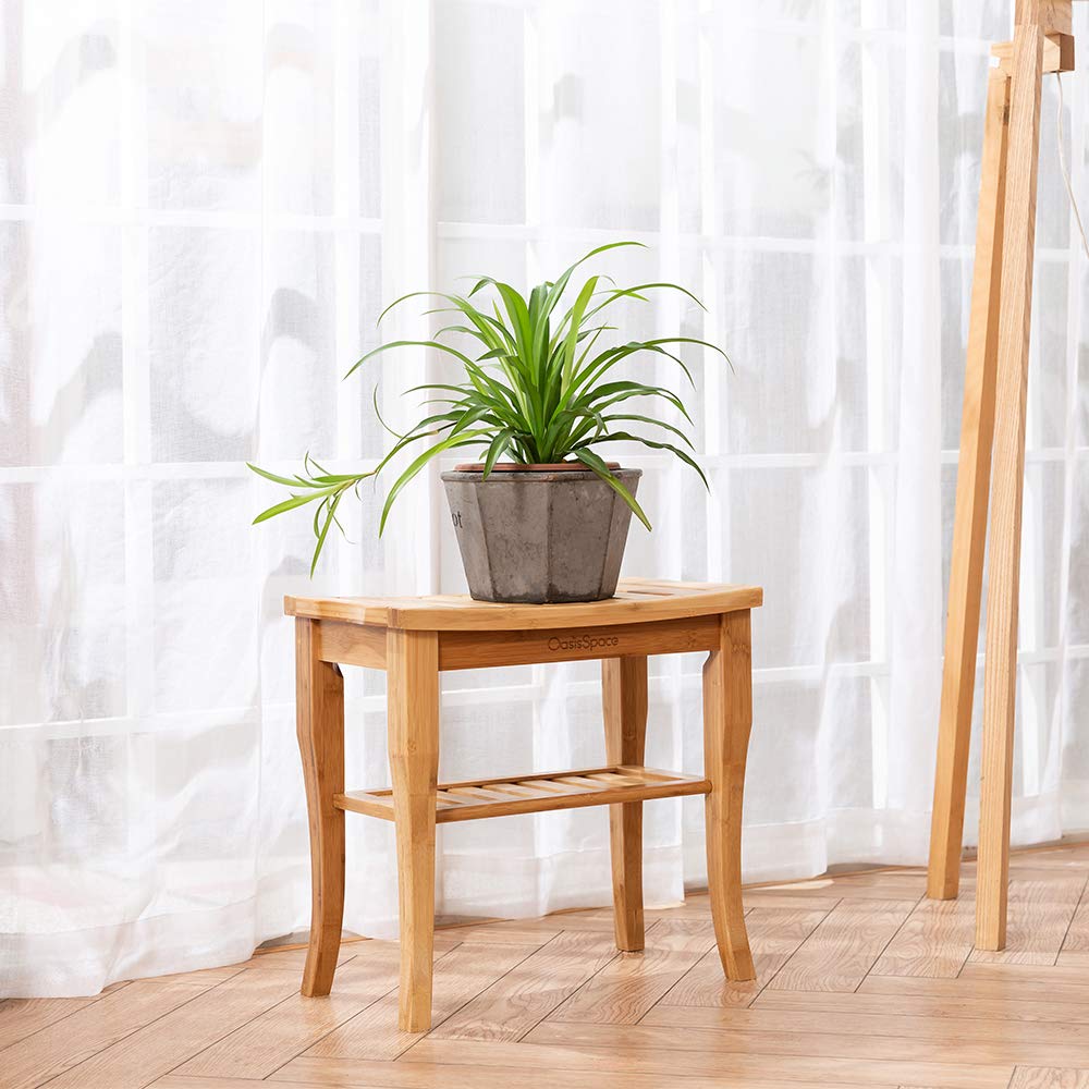 OasisSpace Bamboo Shower Bench, 19