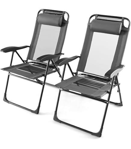 Tangkula Patio Chairs Set Of 2, Folding Patio Dining Chairs With