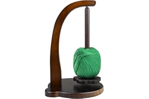 Yarn Holder for Crocheting and Knitting, Wooden Yarn Holder Spinner Yarn Ball Holder Organizer Rack Stand with Improved Anti-