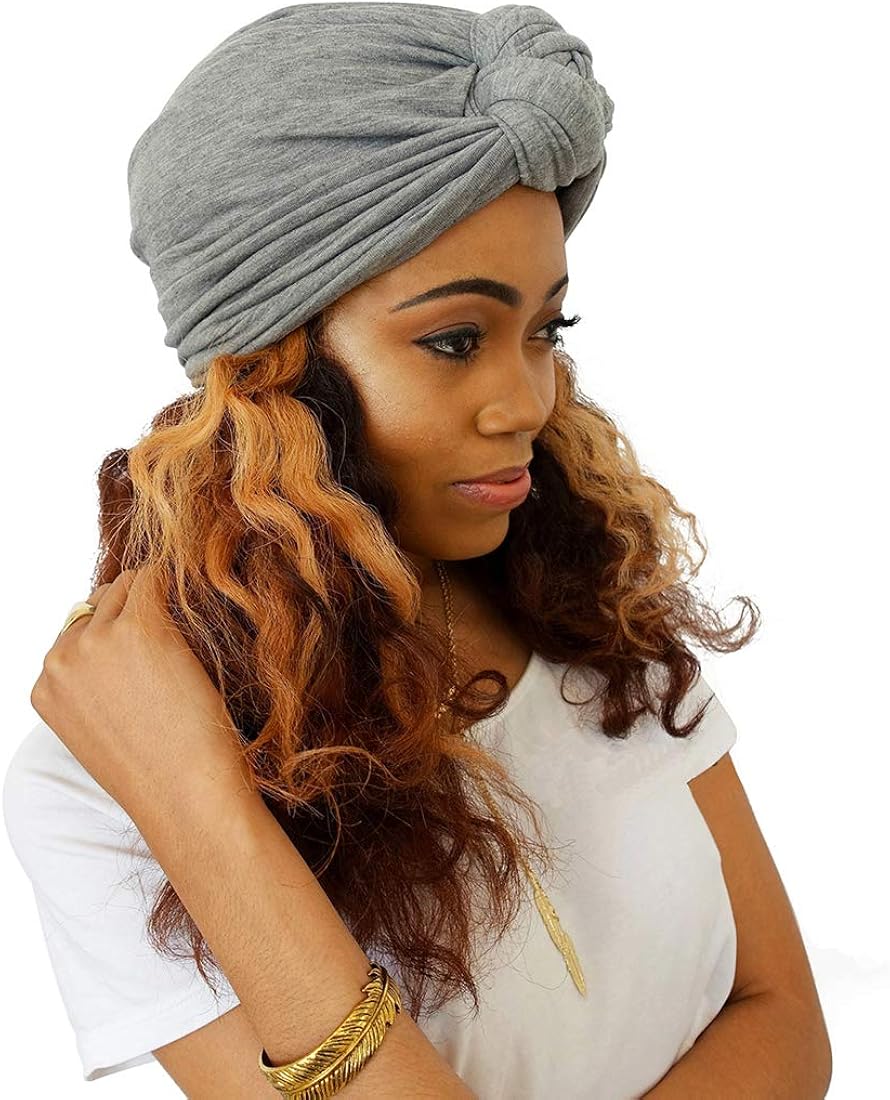 DANMY Women's Autumn Winter Knotted Hat Wrap Cap India's Hat Turban Headwear (A-blue/Purple/Yellow/Red/Darkgray/Black-6pcs) at  Women’s Clothing store