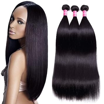 Brazilian Straight Hair 3 Bundles 20 22 24inch B Fashion 10a