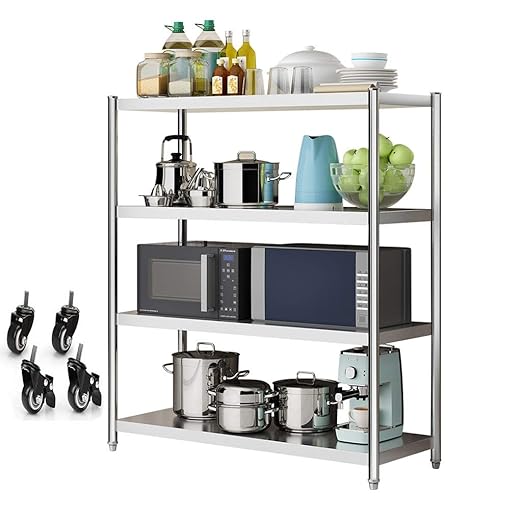 Estante Del Horno De Microondas De La Cocina Del Acero Inoxidable ...