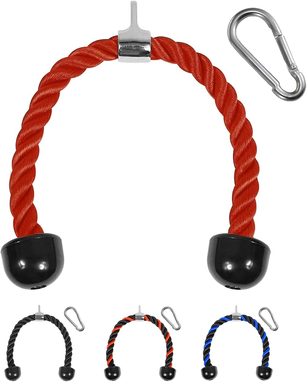 Yes4All DYR0 Tricep Rope 68.6 cm Red Nylon with Carabiner
