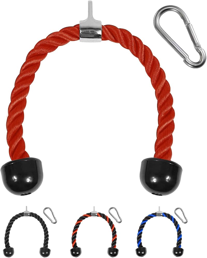Yes4All DYR0 Tricep Rope 68.6 cm Red Nylon with Carabiner
