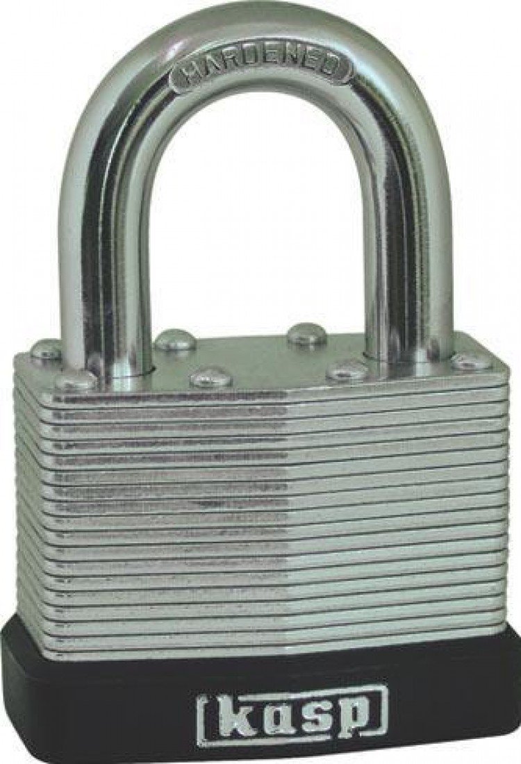 Kasp K13040A1 Laminated Steel Padlock Keyed Alike, Grey/Black, 30 mm