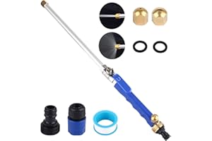 CONGDAREN Jet Nozzle Power Washer for Garden Hose Hydro Jet Nozzle 2-in-1 High Pressure Washer Tools with 2 Different Nozzles and Hose Quick Connectors