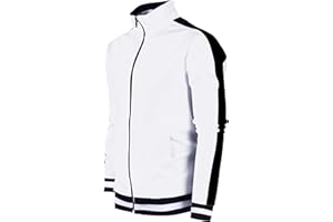 SCREENSHOT-TRACK JACKET Mens Urban Hip Hop Premium Track Jacket - Slim Fit Side Taping Sportswear Urbanwear Streetwear Top