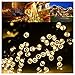 FATCHOI Solar Led String Lights 39ft 8 Modes 100LED Warm White Room and Outdoor Holiday Best Sellers