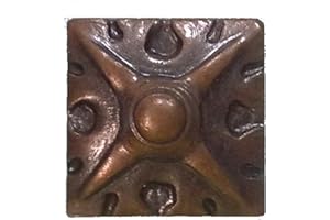 decotacks Square Art Upholstery Nails/tacks 5/8" x 5/8" (17MMx17MM) - 25 Pcs [Antique Copper, French Natural] DX8017AC