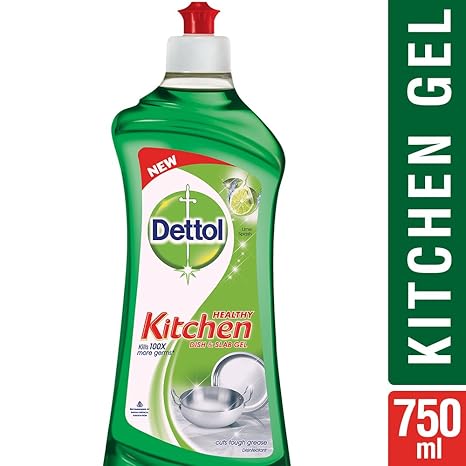 Dettol Kitchen Dish and Slab Gel - 750 ml (Lime Splash)