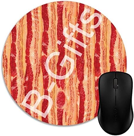 POGJY Mouse Pad Gaming 7 Inches, Premium-Textured Surface, Non-slip Rubber Base, Laser & Optical Mouse Compatible 1J357, Mouse mat Bacon Slabs