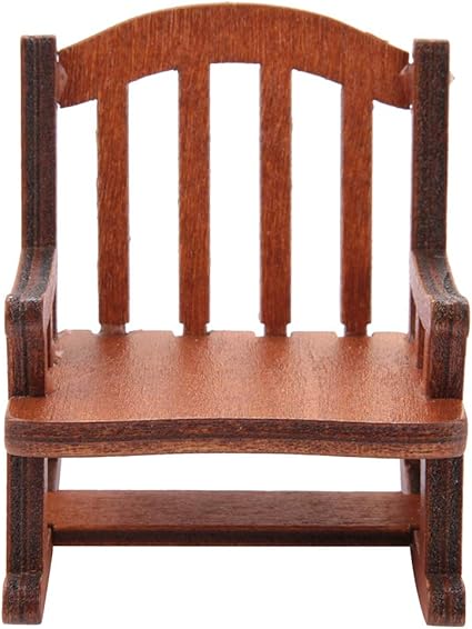 dollhouse wooden rocking chair