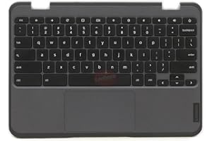 Lenboes Laptop Palmrest Upper Case Top Cover with US Keyboard Touchpad Assembly Replacement for Lenovo 100e Chromebook Gen 3 