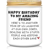 ARLYPET Happy Birthday Gifts for Women Friendship, Funny Best Friend Friendship Birthday Gifts for Women Bestie BFF Coworker Classmate, Amazing Friends Sister Lavender Candle