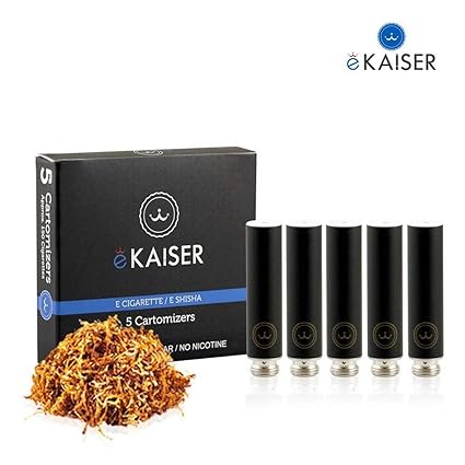 E-Shisha | E-Liquid 5er Pack Schwarz Cartomizer | Gold-Tabak | E-Zigarette | für eKaiser Wiederaufladbar E-Shisha Zigarette