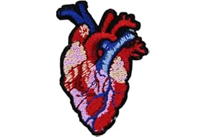 ROCKAPATCH Cardiology Anatomy Heart Embroidered Iron On Patch