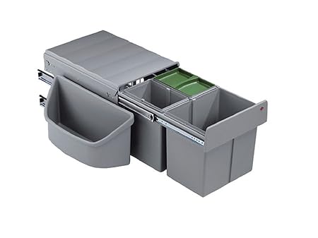 WESCO Einbau-Abfallsammler Corner-Boy Trio, 690 x 335 x 515 mm, KB 900 mm, 1 Stück,782653-11