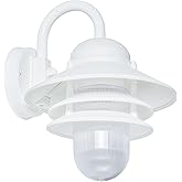 KASTLITE Nautical Outdoor Sconce Wall Mounted Light - Rust & Waterproof Non-Metallic Coastal Lantern - UL Listed Patio Deck P