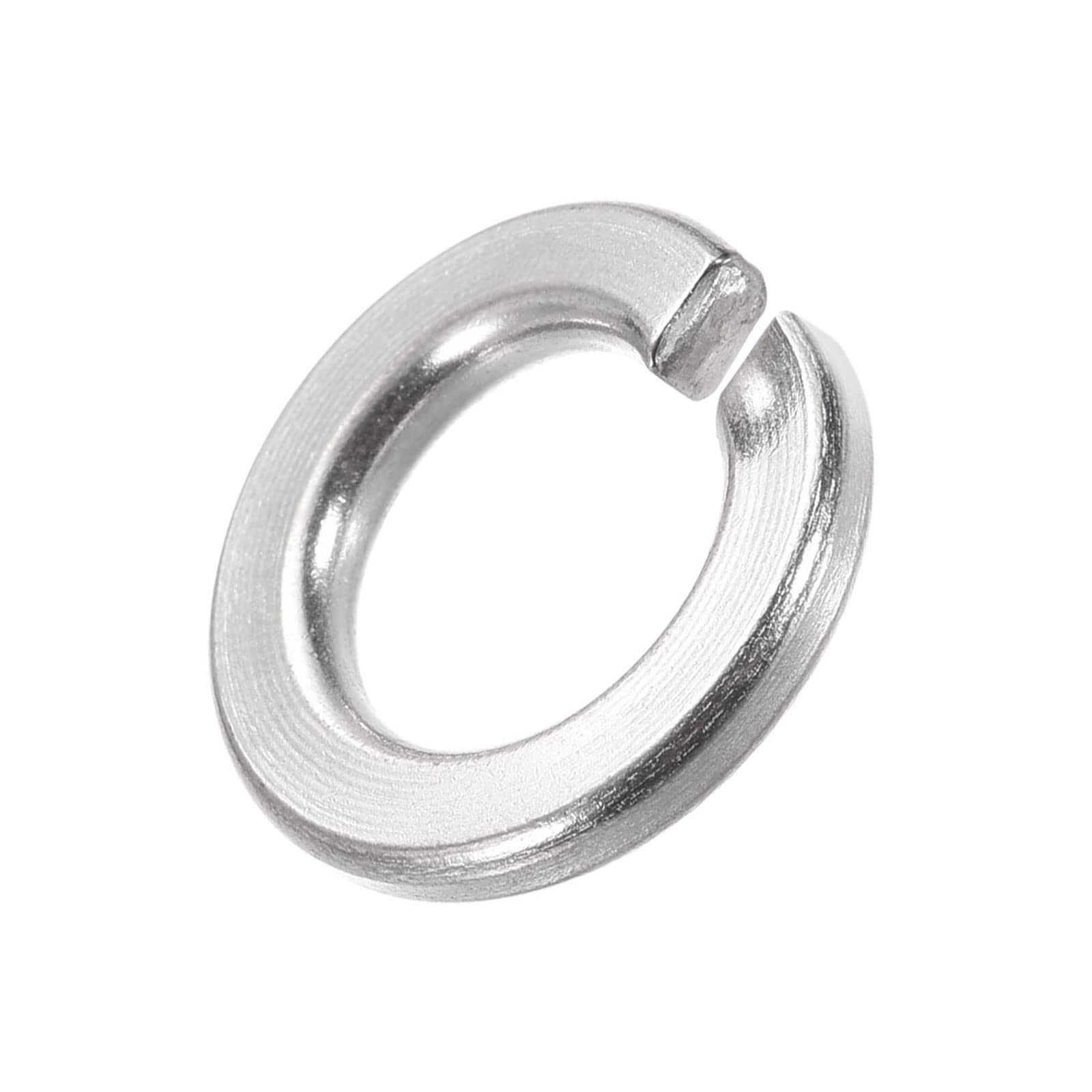METALLIXITY Split Lock Washer (9/16") 10Pcs, 304 Stainless Steel Spring Lock Washer Elastic Gasket - for Household Applications