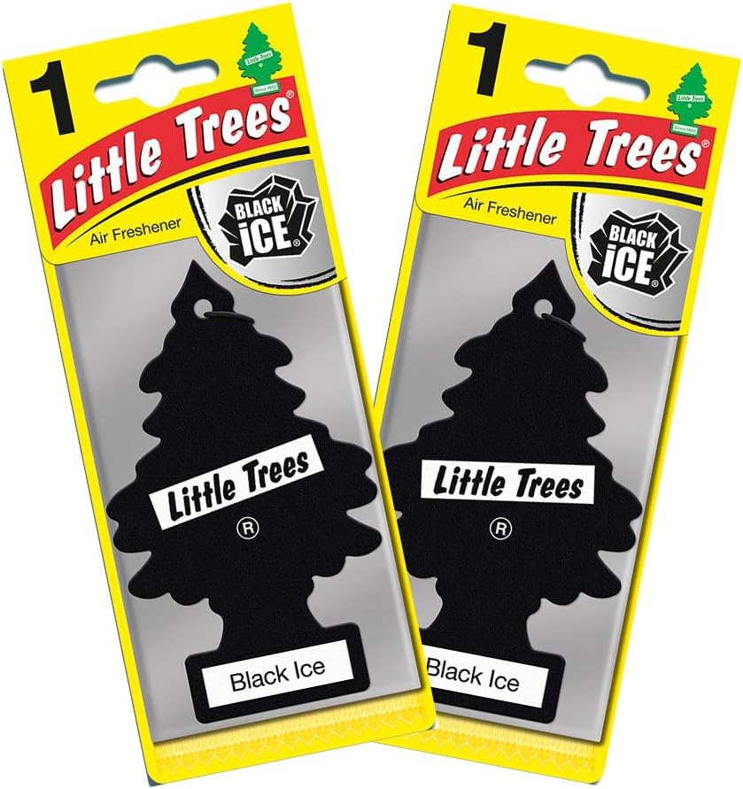 Little Trees Car Air Freshener, Black Ice, Pack of 2, 2 count (Pack of 1)